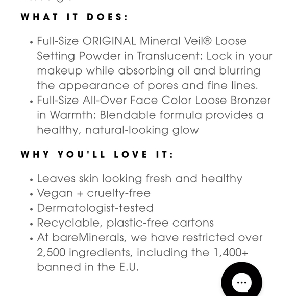 NIB BARE MINERALS READY SET GLOW COMPLEXION DUO - Picture 5 of 14